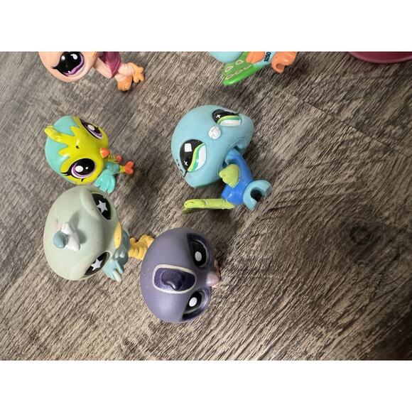 Lot Of 13 Littlest Pet Shop Birds Flamingo Ostrich Swan Parakeet Peacock Pelican - Picture 2 of 16